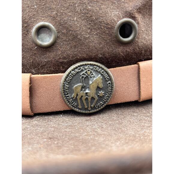 Outback Trading Company Oilskin Kodiak Hat Brown Stampede UV Cowgirl Sz Small‎ main image 8